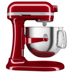 Mixer planetar KitchenAid Artisan 5KSM70SHXEER, 375 W, 6.6 L, 10 viteze, ridicare bol, roșu