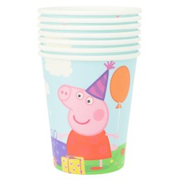 Set 6 pahare carton Peppa Pig 240 ml