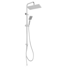 Set de dus dual Wizard Square Pro Ferro cu bara metalica culisabila, cap de dus din inox