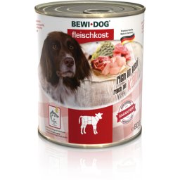 Bewi-Dog conservă bogată în carne pură de vițel (12 x 800 g) 9.6 kg