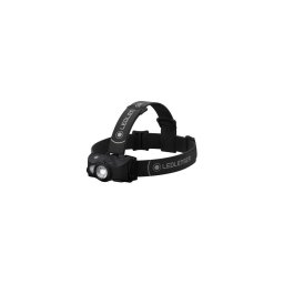 Ledlenser MH8 - Lampă frontală LED reîncărcabilă cu intensitate reglabilă, IP54, 600 lm, 60 h, neagră