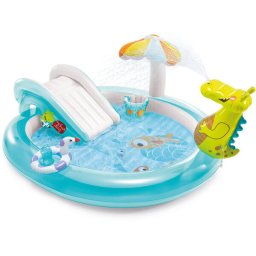 Intex: Piscină gonflabilă pentru copii cu aligator - 201 x 170 x 84 cm