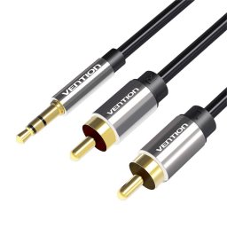 Accesorii Audio Hi-Fi 2xRCA cable (Cinch) jack to 3.5mm Vention BCFBJ 5m (black)