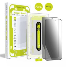 Screen Guard Privacy with easy applicator, 2 pack - iPhone 16 Pro Max