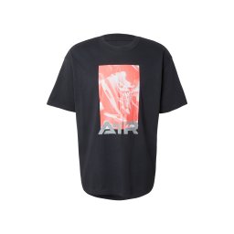 Nike Sportswear Tricou 'Air' gri argintiu / roșu intens / negru