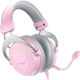 Casti casti cu fir cu microfon On-ear Roz