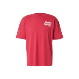 HOLLISTER Tricou roșu / alb