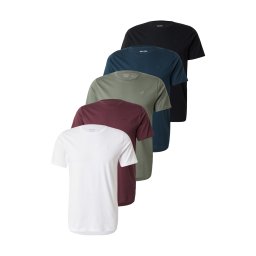 HOLLISTER Tricou albastru închis / kaki / roșu burgundy / negru / alb