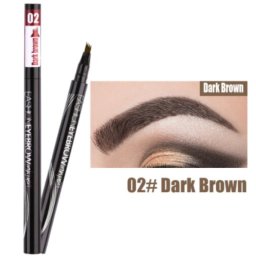 Creion pentru Sprancene, CRM, cu Efect Microblading Fir cu Fir, Be Perfect, Nuanta 02 Dark Brown