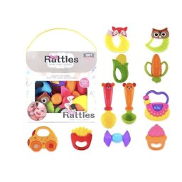 Set 11 jucarii zornaitoare cu suprafete moi siliconate pentru dentitia bebelusilor