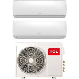 Sistem aer conditionat multisplit TCL FMA-14I2HD99, unitate exterioara de 14000 BTU, unitati interioare 2 x 9000 BTU, Clasa A++, R32, Incalzire, Display Digital, Air flow 3D, 4 way airflow, Eco Mode, Deep clean, I feel, Sleep mode, WiFi