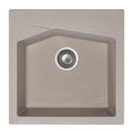 Chiuveta Metalac Linea 50 Granit | 500x500 mm, bej, sifon 90 mm