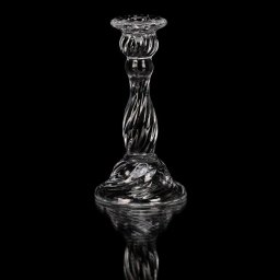 Sfeșnic de sticlă 16 cm pentru lumânare conică, transparent