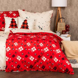 Lenjerie de pat bumbac de Crăciun 4Home Christmas joy joy, 140 x 220 cm, 70 x 90 cm