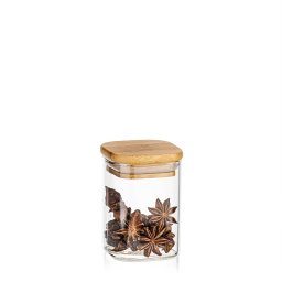 Recipient de sticlă 4Home pentru alimente cu capac Bamboo, 170 ml, 170 ml