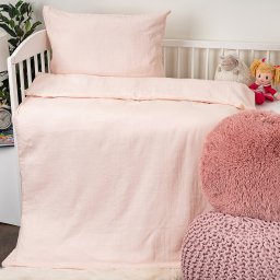 Lenjerie de pătuț din muselină 4Home pentru copiiRose , 100 x 135 cm, 40 x 60 cm, roz