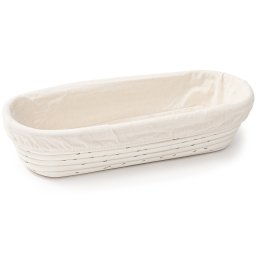 HOME ELEMENTS Coș oval cu inserție din țesătură, 35 x 14 cm x 7,5 cm, L