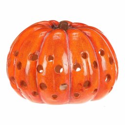 Decorație LED mare de toamnă Dovleac cu găuri, 33x 33 x 21 cm, magneziu