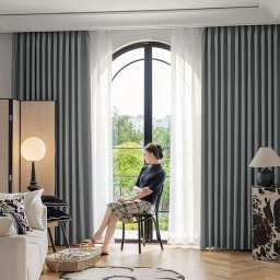 ARÔME HOME Perdea opacă gri închis, 135 x 245 cm