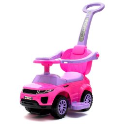 Mașinuță Baby Mix cu tijă de ghidare SUV 3in1, roz, roz