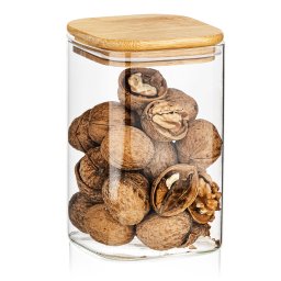 Recipient din sticlă pentru alimente 4Home cucapac Bamboo, 950 ml, 950 ml