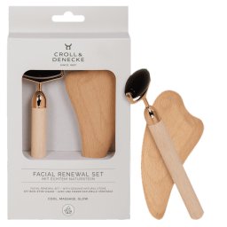 Roller și placă de masaj pentru față Gua ShaObsidian