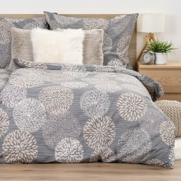 Lenjerie de pat din bumbac 4Home Grey Petals, 140 x 220 cm, 70 x 90 cm