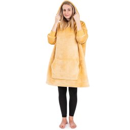 Hanorac din imitație de blăniță 4Home micropluș, Beige, uni M – pentru femei
