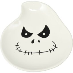 Farfurie decorativă pentru Halloween Fantomă, 16cm, alb
