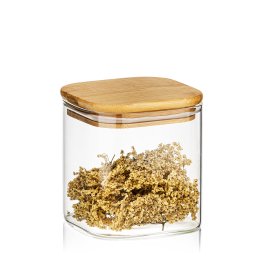 Recipient de sticlă 4Home pentru alimente cu capac Bamboo, 550 ml, 550 ml