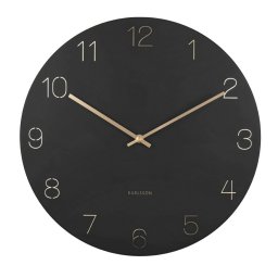 Ceas de design, de perete, Karlsson 5762BK, diam. 40 cm, negru