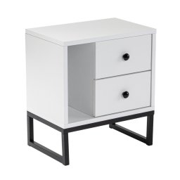 Noptieră Glimmer White, alb