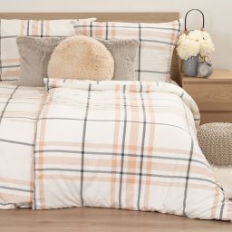 Lenjerie de pat din flanelă 4Home Elegant Plaid, 140 x 200 cm, 70 x 90 cm