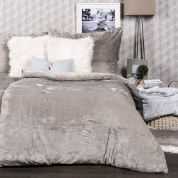 Lenjerie de pat din microflanel 4Home gri, gri, 160 x 200 cm, 70 x 80 cm