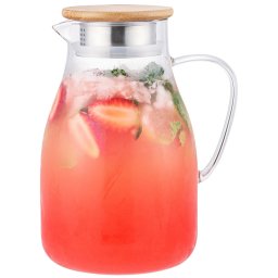Carafă din sticlă cu capac 4Home BambooHot&Cool, 1,7 l