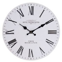 Ceas de perete Hotel Westminster, diam. 34 cm, lemn