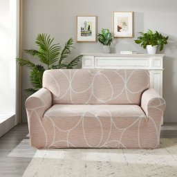 Husă pentru fotoliu dublu 4Home Abstract bej ,145-185 cm + husă de pernă gratuit, 145-185 cm