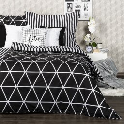 Lenjerie bumbac 4Home Galaxy, negru, 160 x 200 cm, 70 x 80 cm