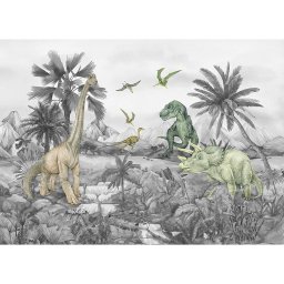 Fototapetă pentru copii Dino 252 x 182 cm, 4 părți