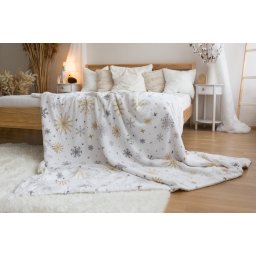 Pătură din imitație blăniță Stanex Magic White , 150 x 200 cm