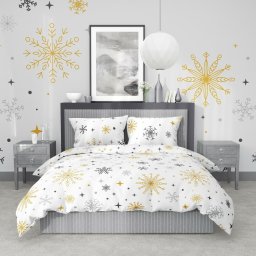 Stanex Lenjerie de pat din bumbac Magic White, 140x 220 cm, 70 x 90 cm, 140 x 220 cm, 70 x 90 cm
