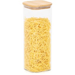 Recipient de sticlă pentru alimente cu capac 4Home Bamboo, 2000 ml, 2000 ml