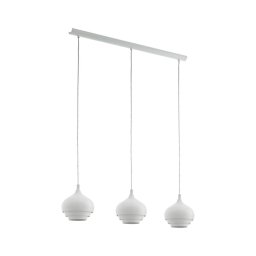 Eglo 97213 - Pendul pe cablu CAMBORNE, 3xE27/60W/230V, alb
