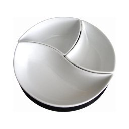 Set TORO de 3 boluri cu tavă, ceramică/lemn