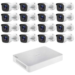 Sistem supraveghere Hilook, 16 camere 2MP, Vizualizare pe mobil, Infrarosu 20m, Cautare inteligenta, DVR 16 canale 2MP