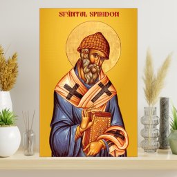 Icoana Sfântului Spiridon – Ocrotitorul celor aflați în nevoi TRO2 (Dimensiune LxH: 70x105cm)