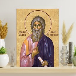 Canvas Icoana Sfântului Apostol Andrei – Ocrotitorul României TRO5 (Dimensiune LxH: 45x60cm)