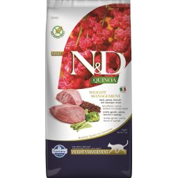 FARMINA N&D Quinoa Cat Weight Managment hrana uscata pentru pisici pentru controlul greutati, cu miel si broccoli 5 kg
