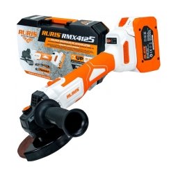 Ruris - RMX4125 - Polizor unghiular cu 1 acumulator, Li-Ion, 20 V, 4 Ah, 125 mm, valiza plastic