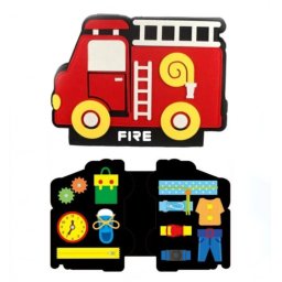 Carte Senzoriala Cu Activitati Din Fetru , Masina de Pompieri